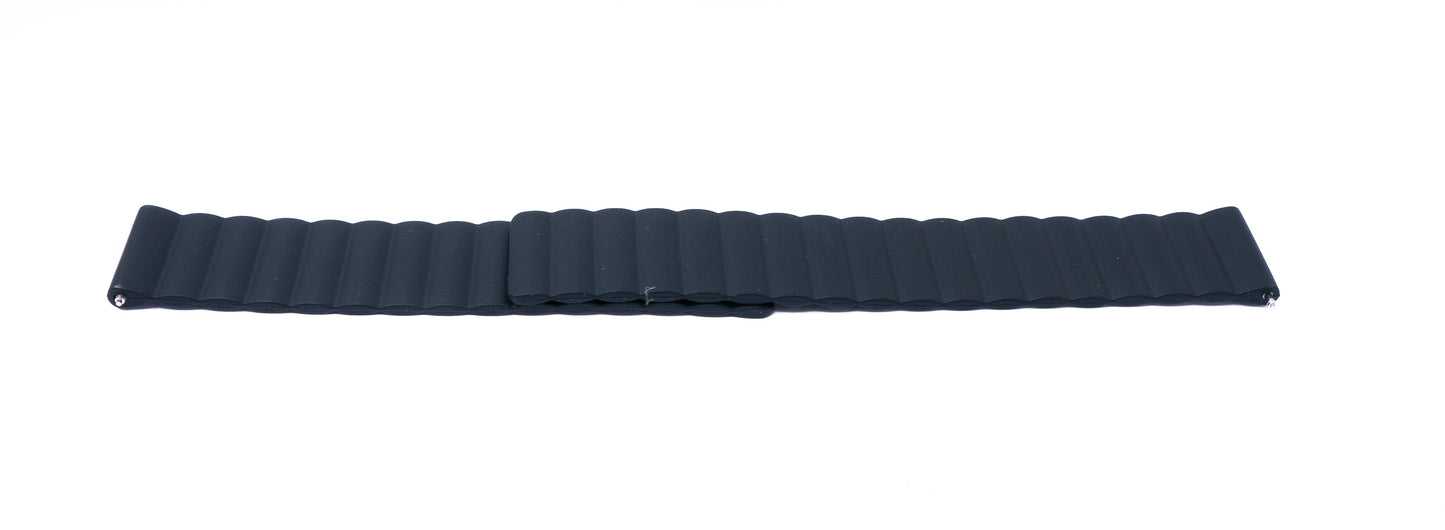 SYSTEM-S 20 mm silicone magnetic strap for Smartwatch in black