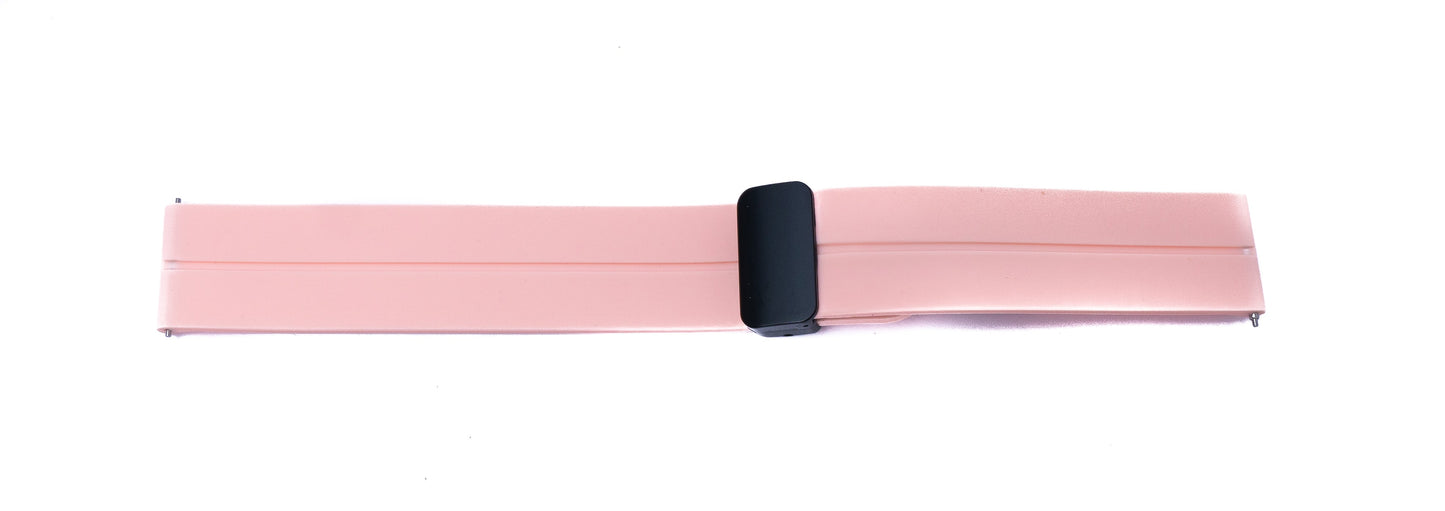 SYSTEM-S Armband 20 mm aus Silikon mit Kippfaltschließe für Smartwatch in Pink