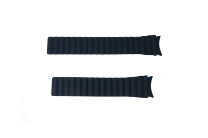 SYSTEM-S Armband 20 mm aus Silikon magnetisch für Samsung Galaxy Watch 5 4 in Schwarz