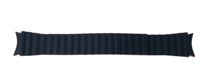 SYSTEM-S Armband 20 mm aus Silikon magnetisch für Samsung Galaxy Watch 5 4 Schwarz Orange