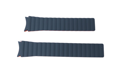 SYSTEM-S Armband 20 mm aus Silikon magnetisch für Samsung Galaxy Watch 5 4 in Grau Orange