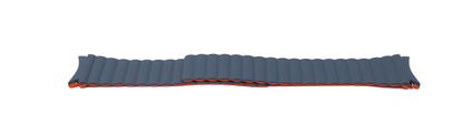 SYSTEM-S Armband 20 mm aus Silikon magnetisch für Samsung Galaxy Watch 5 4 in Grau Orange