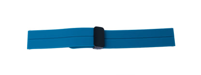 SYSTEM-S Armband 20 mm aus Silikon mit Kippfaltschließe für Smartwatch in Blau