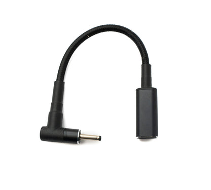 SYSTEM-S DC 20V cable 15 cm 3.0 x 1.1 male to USB 3.1 Type C female braided angle