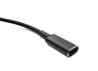 SYSTEM-S DC 20V cable 15 cm 3.0 x 1.1 male to USB 3.1 Type C female braided angle