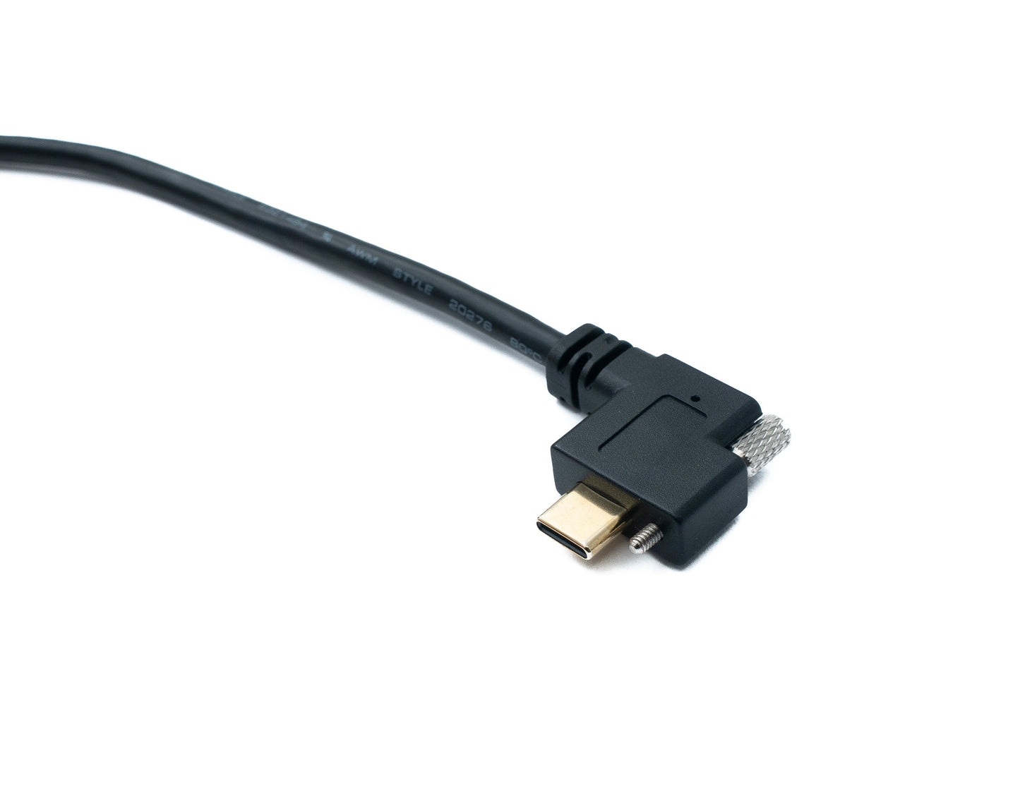 SYSTEM-S USB 3.1 cable 30 cm Type C plug to 3.0 A plug angled left right angled