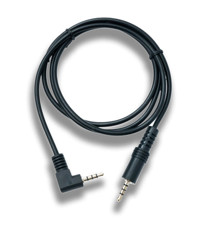SYSTEM-S Audio Klinke Kabel 100 cm 3,5 mm TRRS Stecker zu Stecker Winkel AUX Schwarz