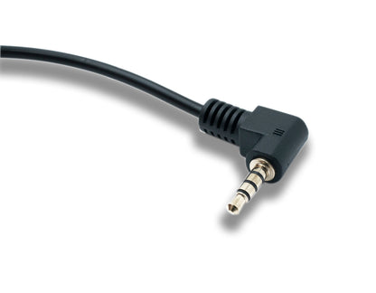 SYSTEM-S Audio Klinke Kabel 100 cm 3,5 mm TRRS Stecker zu Stecker Winkel AUX Schwarz