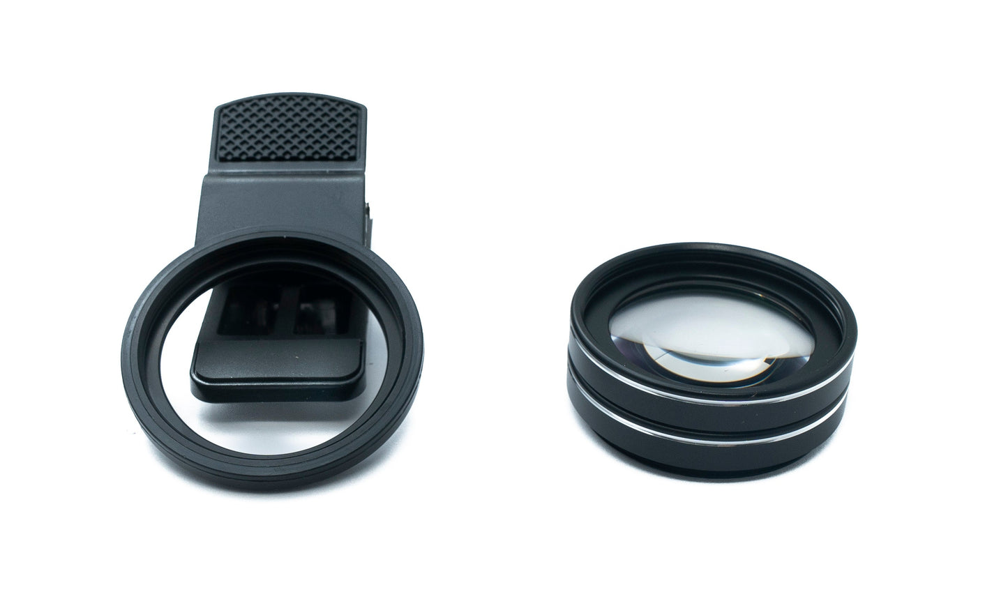 SYSTEM-S Macro Lens 15x Zoom Close Up Filter Kit with Clip Bag in Black