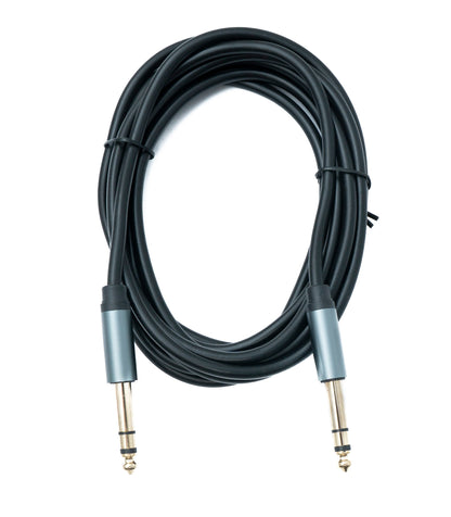 SYSTEM-S Audio Klinke Kabel 3 m AUX 6,35 mm 3 polig TRS Stecker zu Stecker Adapter