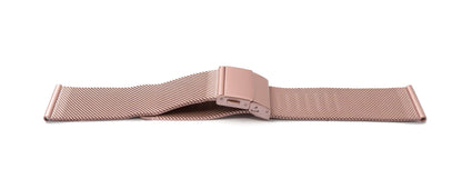 SYSTEM-S Armband Milanaise aus Metall fürFitbit Versa 2 1 Lite Smartwatch in Rosa