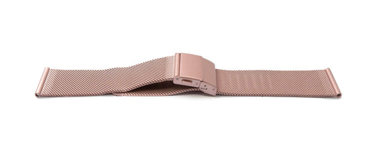 SYSTEM-S Armband Milanaise aus Metall fürFitbit Versa 2 1 Lite Smartwatch in Rosa