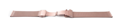 SYSTEM-S Armband Milanaise aus Metall fürFitbit Versa 2 1 Lite Smartwatch in Rosa
