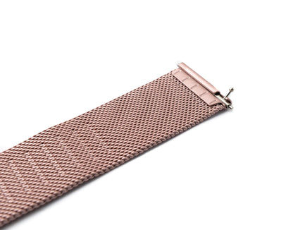SYSTEM-S Armband Milanaise aus Metall fürFitbit Versa 2 1 Lite Smartwatch in Rosa