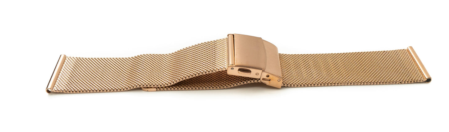 SYSTEM-S Armband Milanaise aus Metall für Fitbit Versa 1 2 Lite Smartwatch in Gelb