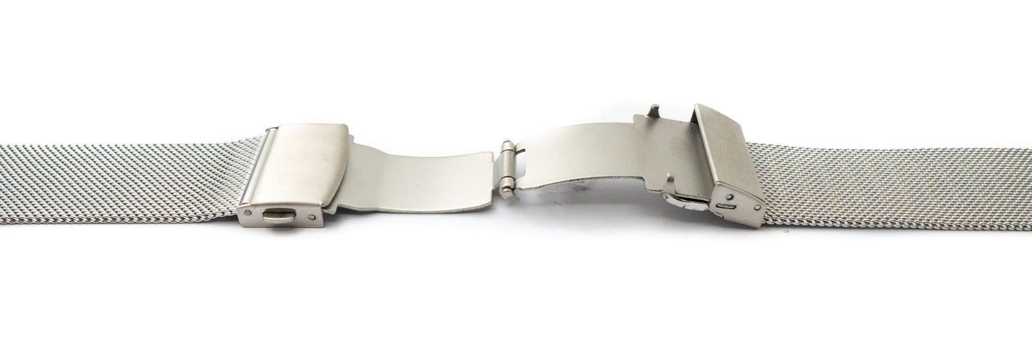 SYSTEM-S Milanese Metal Bracelet for Fitbit Versa 1 2 Lite Smartwatch in Grey