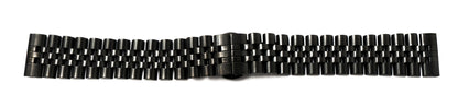 SYSTEM-S Armband 20 mm aus Metall für Samsung Galaxy Watch 4 Smartwatch Schwarz