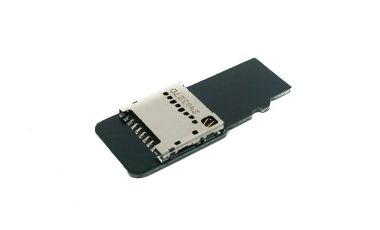 SYSTEM-S SD Karte Adapter Micro SD Stecker zu Buchse Verlängerung Kabel in Schwarz