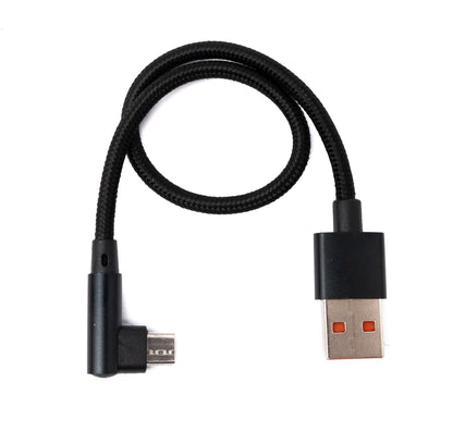SYSTEM-S USB 2.0 Micro B cable 25 cm male to 2.0 A male angled braided 480 Mbit/s