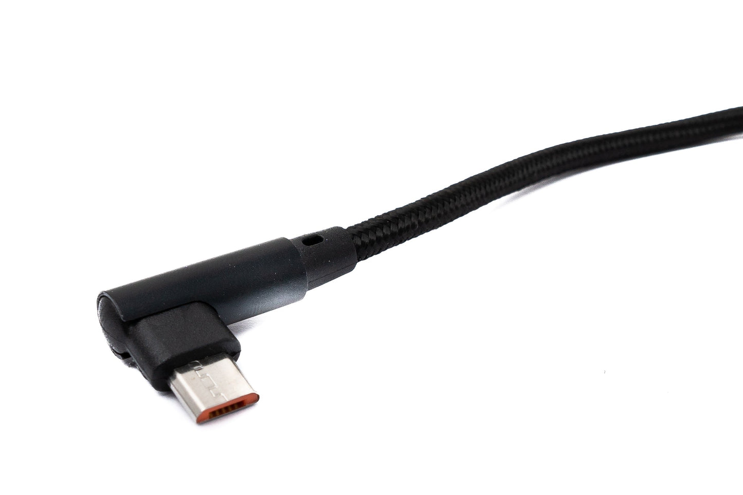 SYSTEM-S USB 2.0 Micro B cable 25 cm male to 2.0 A male angled braided 480 Mbit/s