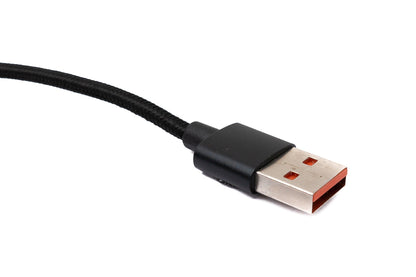 SYSTEM-S USB 2.0 Micro B cable 25 cm male to 2.0 A male angled braided 480 Mbit/s