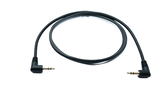SYSTEM-S Audio Klinke Kabel 100 cm 3,5 mm 3 polig Stecker zu Stecker Winkel AUX