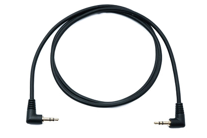 SYSTEM-S Audio Klinke Kabel 100 cm 3,5 mm 3 polig Stecker zu Stecker Winkel AUX