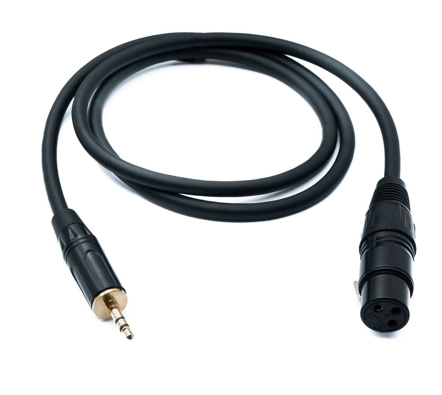 SYSTEM-S Audio XLR Kabel 100 cm 3 polig Buchse zu Klinke AUX 3,5 mm 3 polig TRS Stecker