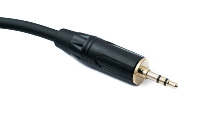 SYSTEM-S Audio Y Klinke Kabel 50 cm 2x 6,35 mm 2 polig Stecker zu 3,5 mm 3 polig Stecker AUX