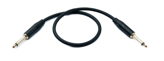 SYSTEM-S Audio Klinke Kabel 50 cm 6,35 mm 2 polig Stecker zu Stecker AUX