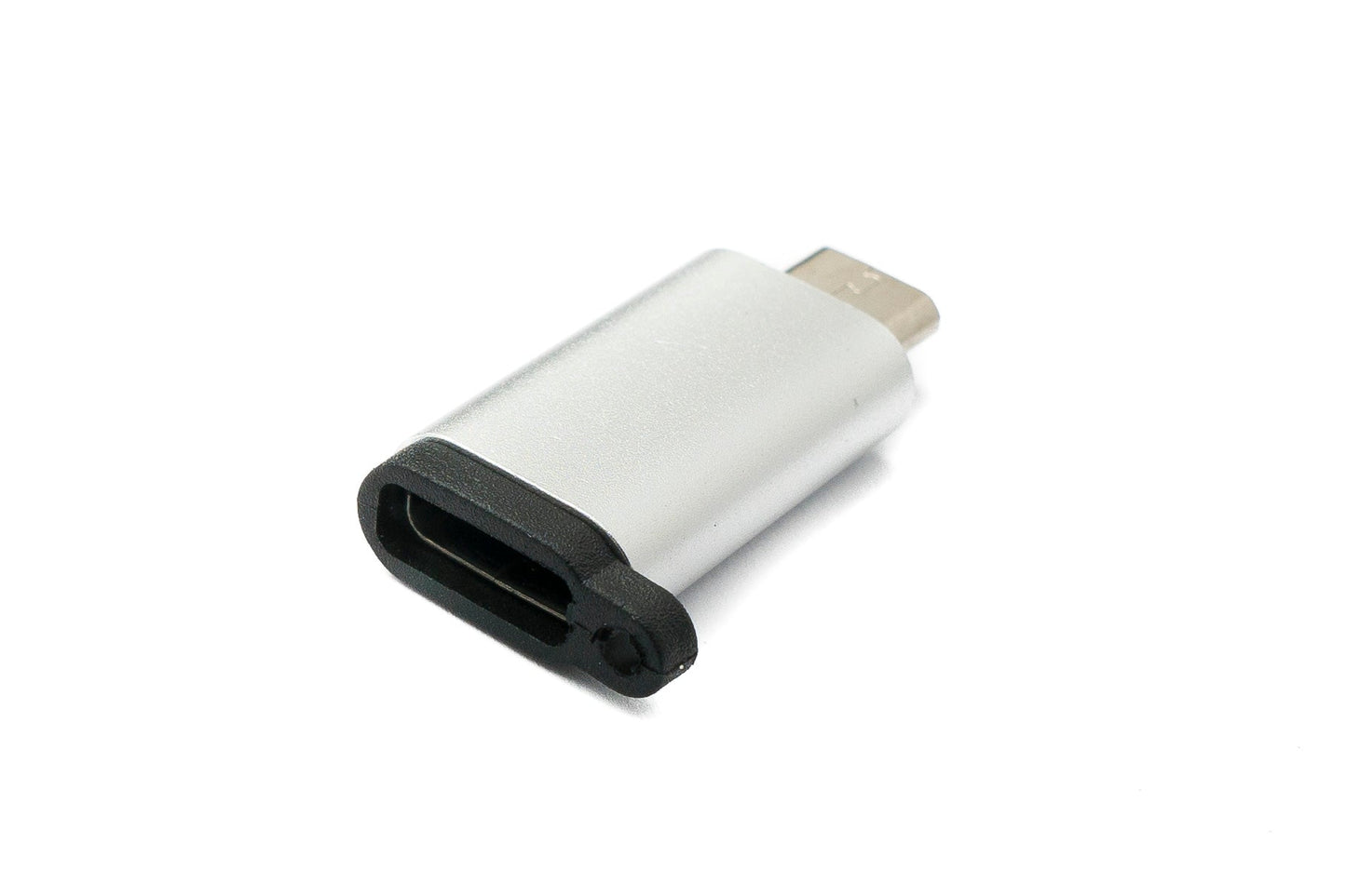 SYSTEM-S USB 3.1 Adapter Typ C Buchse zu 2.0 Micro B Stecker Schlaufe in Anthrazit