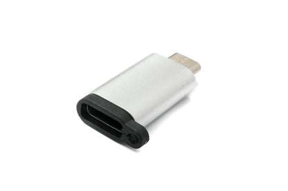 SYSTEM-S USB 3.1 Adapter Typ C Buchse zu 2.0 Micro B Stecker Schlaufe in Anthrazit