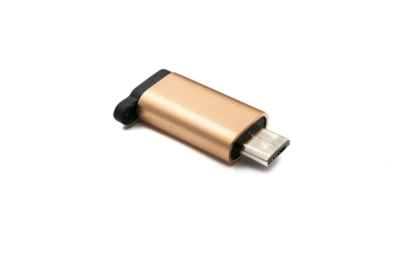 SYSTEM-S USB 3.1 Adapter Typ C Buchse zu 2.0 Micro B Stecker Schlaufe in Rosa Gelb