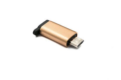 SYSTEM-S USB 3.1 Adapter Typ C Buchse zu 2.0 Micro B Stecker Schlaufe in Rosa Gelb