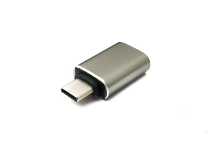 SYSTEM-S USB 3.1 Adapter Typ C Stecker zu 3.0 A Buchse 5 Gbit/s 100W in Anthrazit