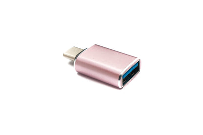 SYSTEM-S USB 3.1 Adapter Typ C Stecker zu 3.0 A Buchse 5 Gbit/s 100W in Pink