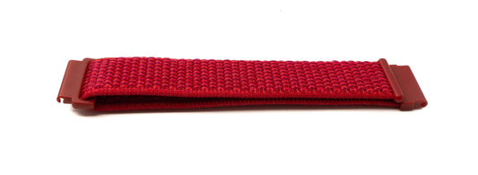 SYSTEM-S Armband 22 mm aus Nylon für Fitbit Versa 2 1 Lite in Rot