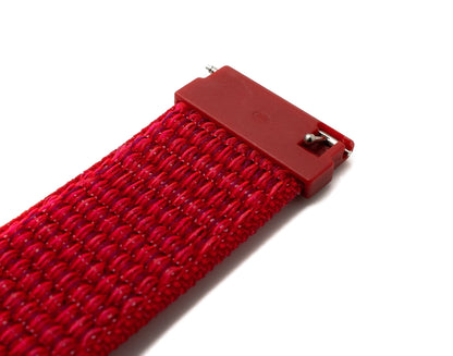 SYSTEM-S Armband 22 mm aus Nylon für Fitbit Versa 2 1 Lite in Rot