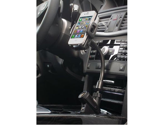 System-S 2 in 1 Universal Car USB Charger &amp; Holder Mount for Smartphone Cell Phone GPS PDA 