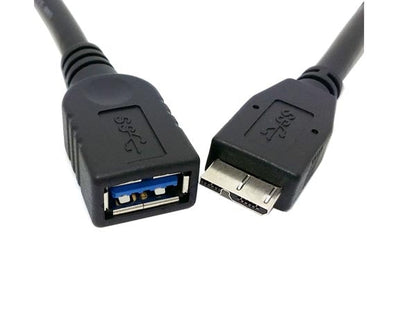 System-S Micro USB 3.0 OTG Host Adapter Kabel On-the-go 12 cm