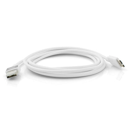 System-S 2 m meter High Speed Micro USB 3.0 Ladekabel für doppelt so schnelles Aufladen Double Time charging doppelte Ladegeschwindigkeit 2x Schneller in weiß
