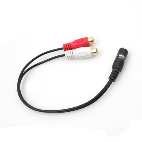 System-S 3.5 mm Stereo Chinch Eingang 2 female Stecker auf RCA Chinch Eingang female Y Kabel 20 cm