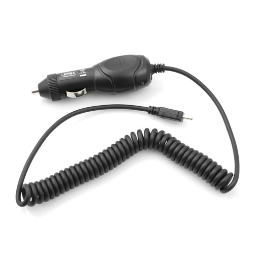 System-S car charging cable 8-pin USB adapter plug and stretchable spiral cable (max. approx. 130cm) for Nikon Coolpix camera