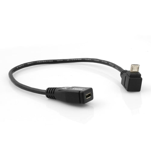 System-S Micro USB Kabel 90° Winkel auf Micro USB Buchse 20 cm