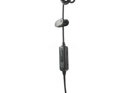 SYSTEM-S Stereo In Ear Kopfhörer 3.5 mm Klinke AUX Lautstärkeregler in Schwarz