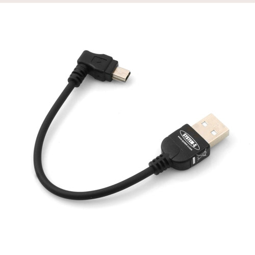 SYSTEM-S Mini USB Kabel  10 cm 90° gewinkelt