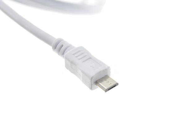 System-S 5 m meter Micro USB Kabel  Ladekabel in weiß