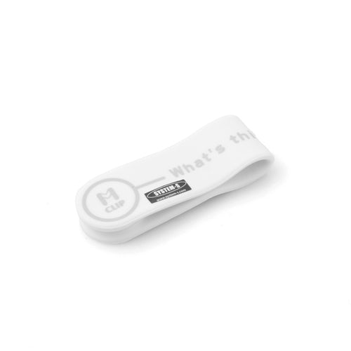 System-S Magnet Clip Kabelbinder Kabelclip für Kopfhörer Kabel Earphones in weiss