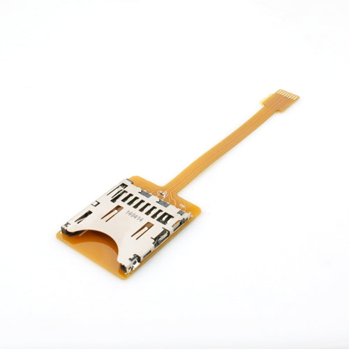 System-S Micro SD / TF Memory Card Speicherkarten Kit (male) zu SD (female) externe Verlängerung Set Soft Flat Kabeladapter (10 cm)
