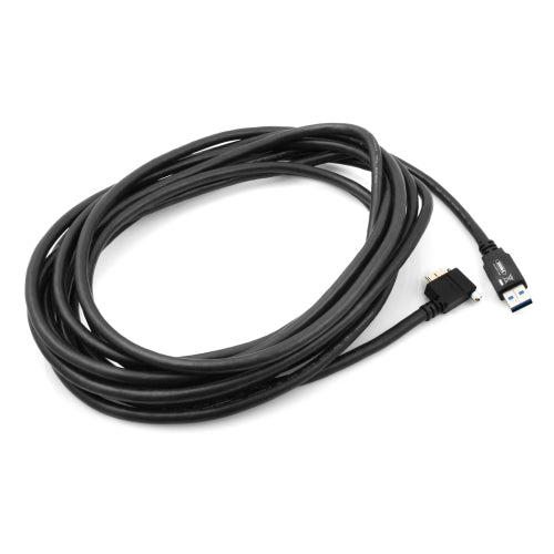 System-S 5m USB Kabel 3.0 A zu Winkel Links 3.0 mit Feststellschraube